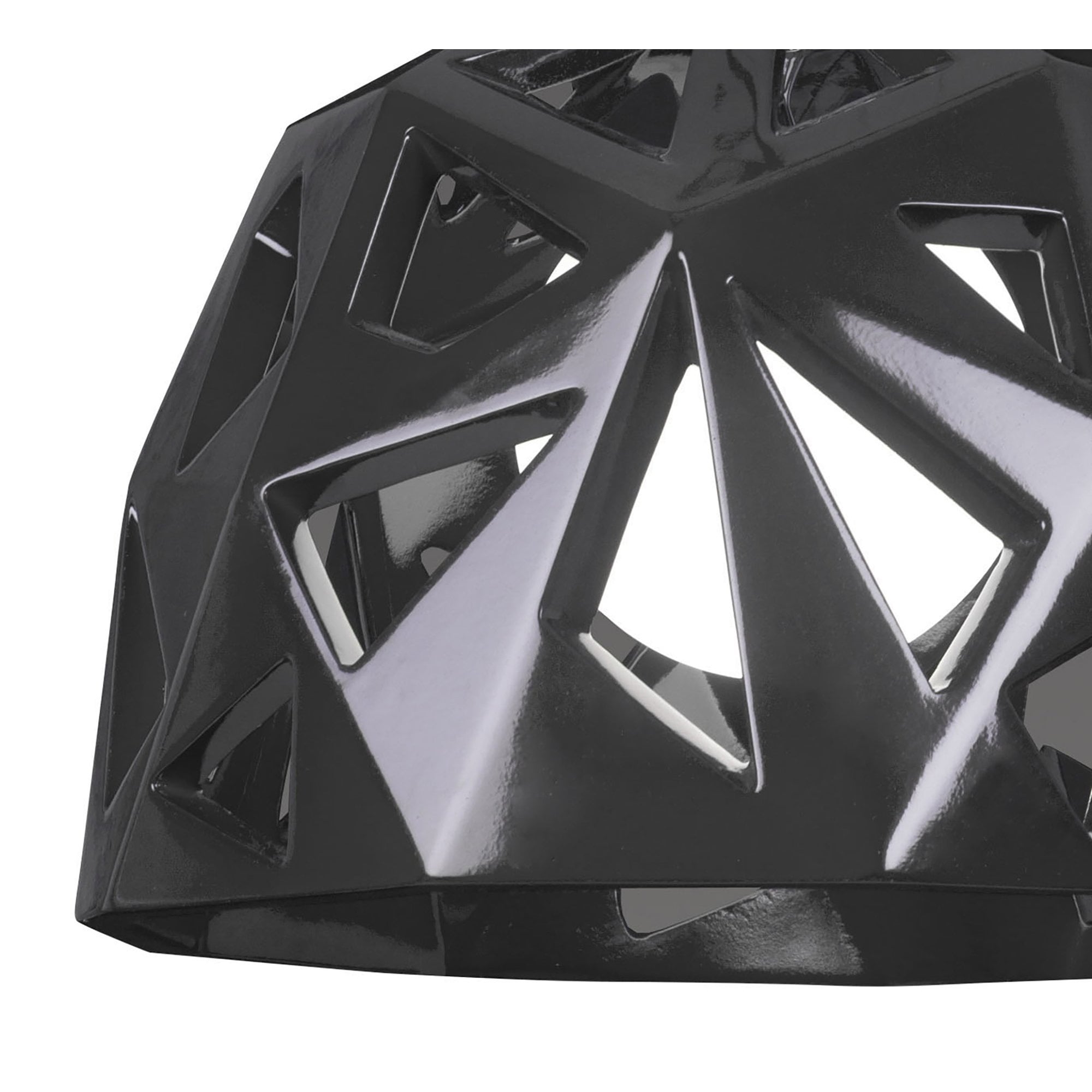 Mantra Facette Single Light Pendant Black & Chrome