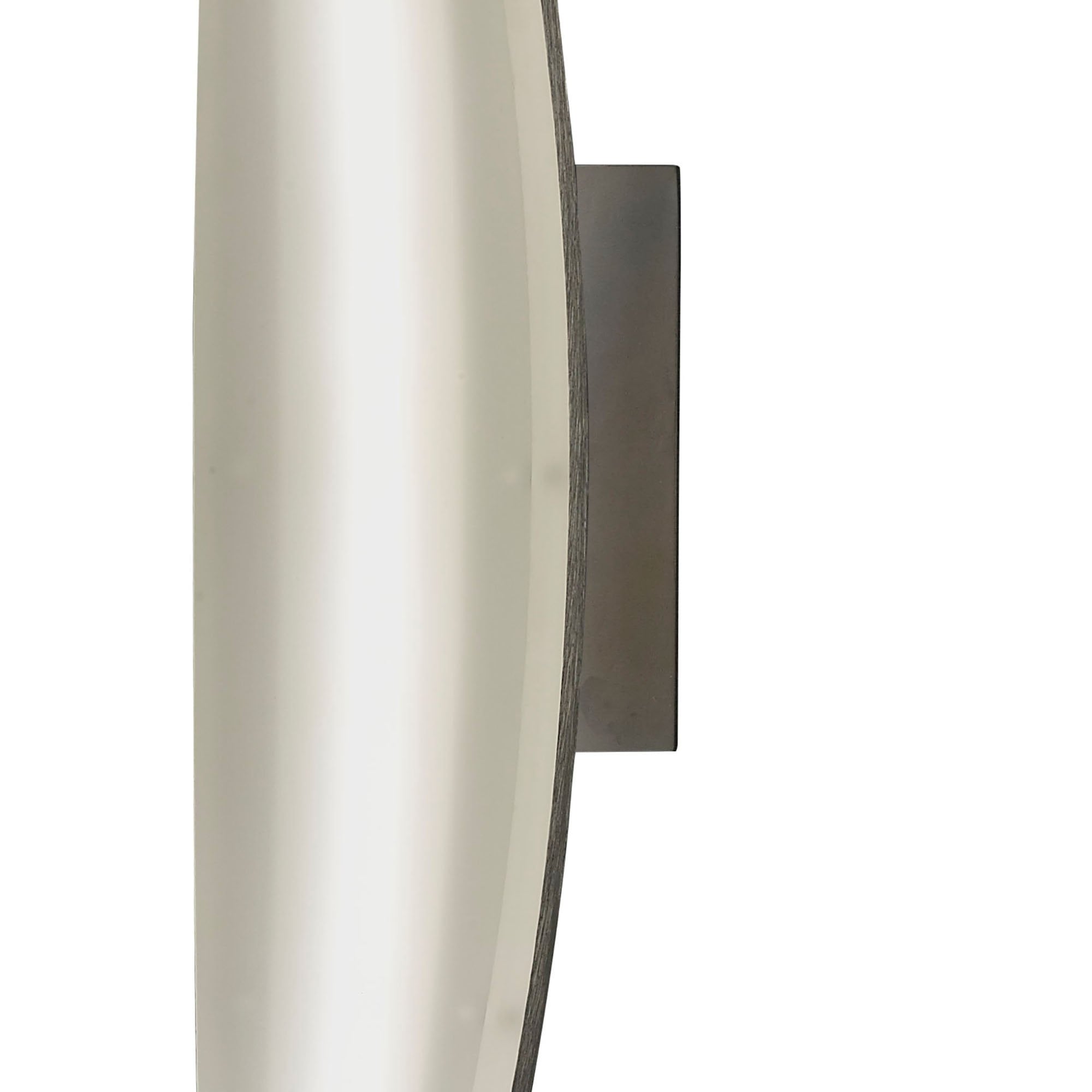 Mantra Hemisferic LED Wall Lamp Satin Aluminium/Frosted Acrylic