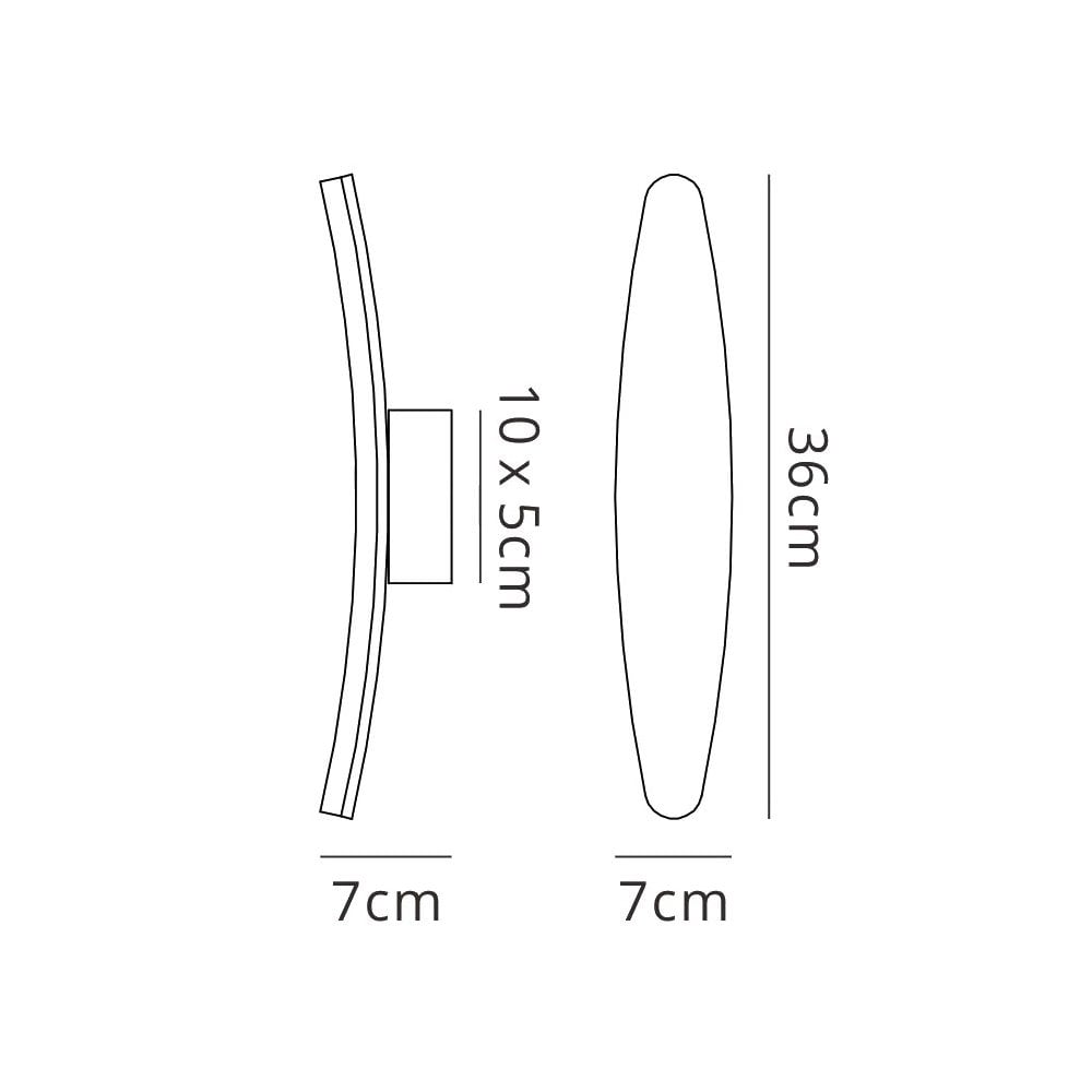 Mantra Hemisferic LED Wall Lamp Satin Aluminium/Frosted Acrylic