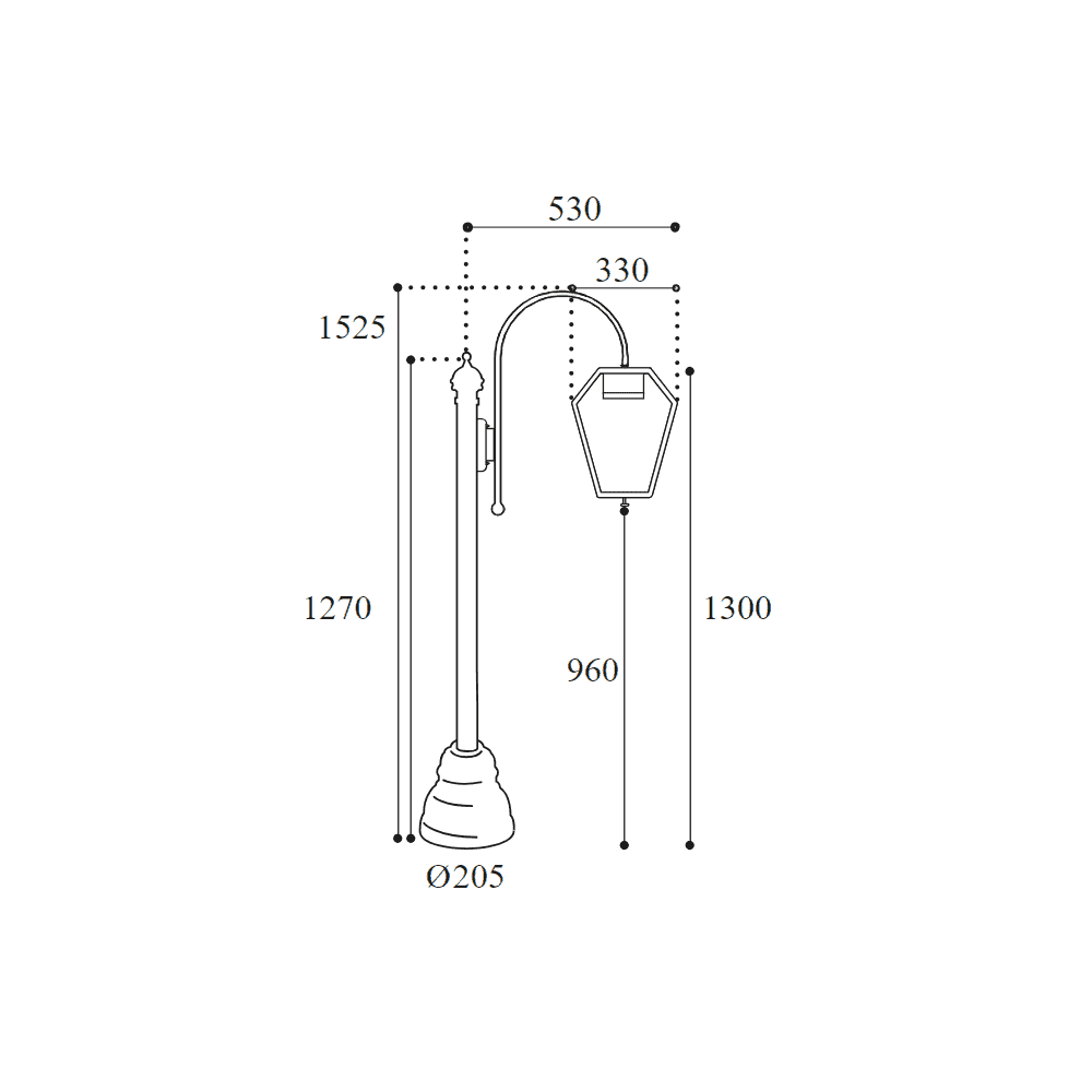 Moretti Luce Gemstone LED Outdoor Bollard - Aged Brass Copper-Coloured
