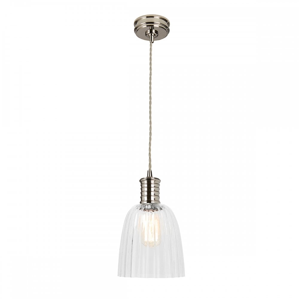 Elstead Douille Single Pendant - Polished Nickel