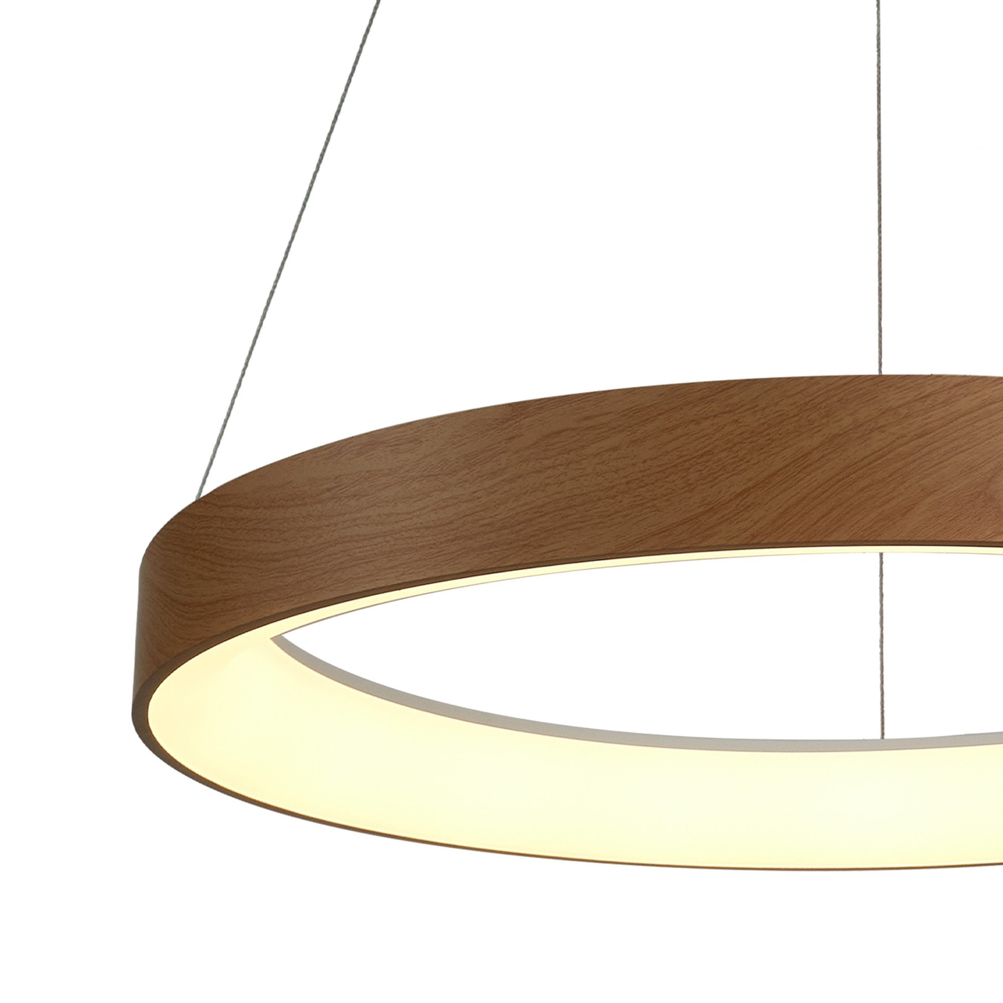 Mantra Niseko II 50cm Ring Pendant - Wood