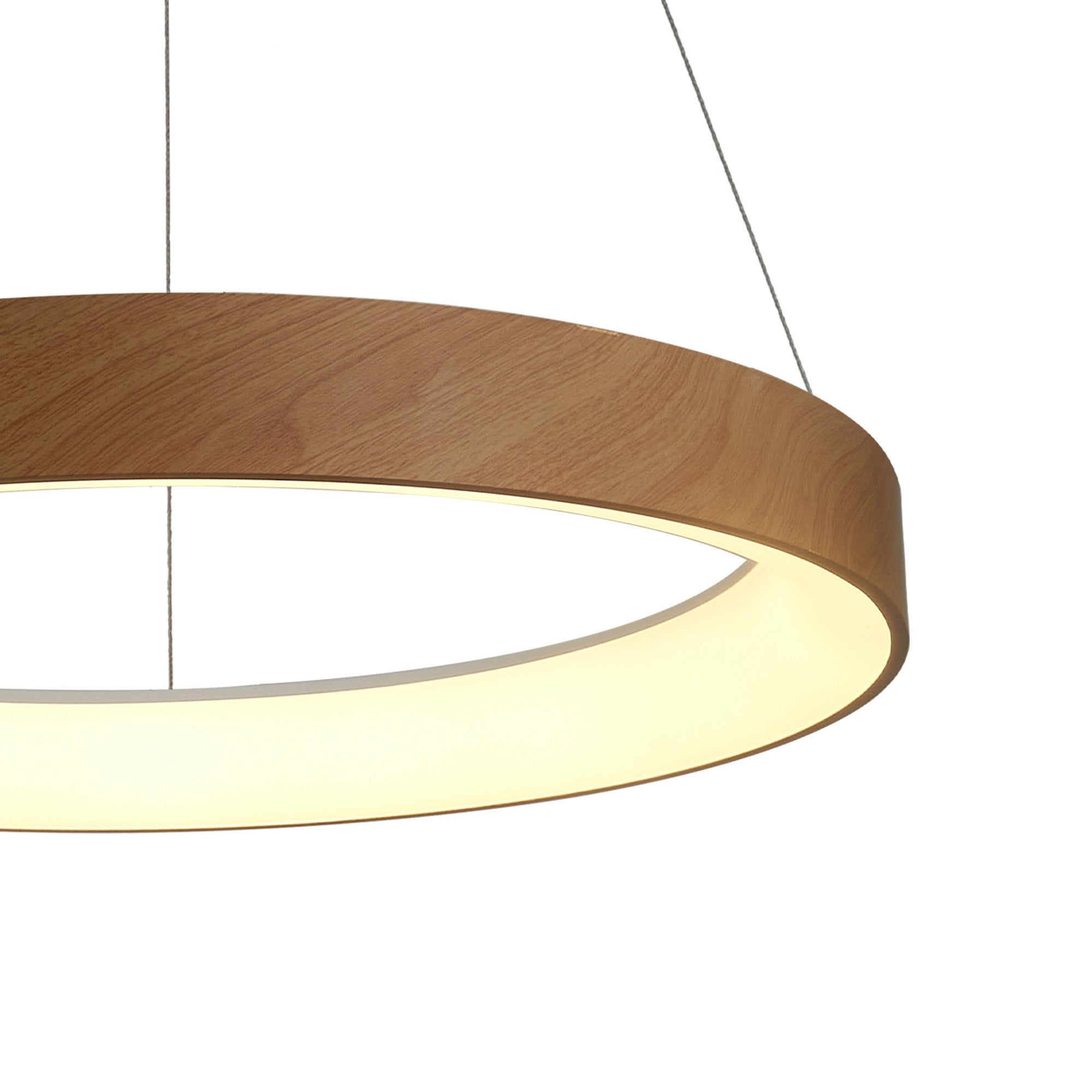 Mantra Niseko II 50cm Ring Pendant - Wood