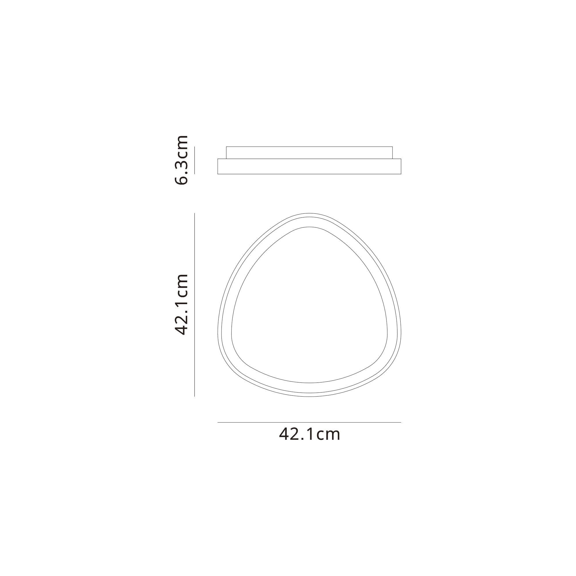 Mantra Niseko II 42cm Triangular Ceiling Light - White