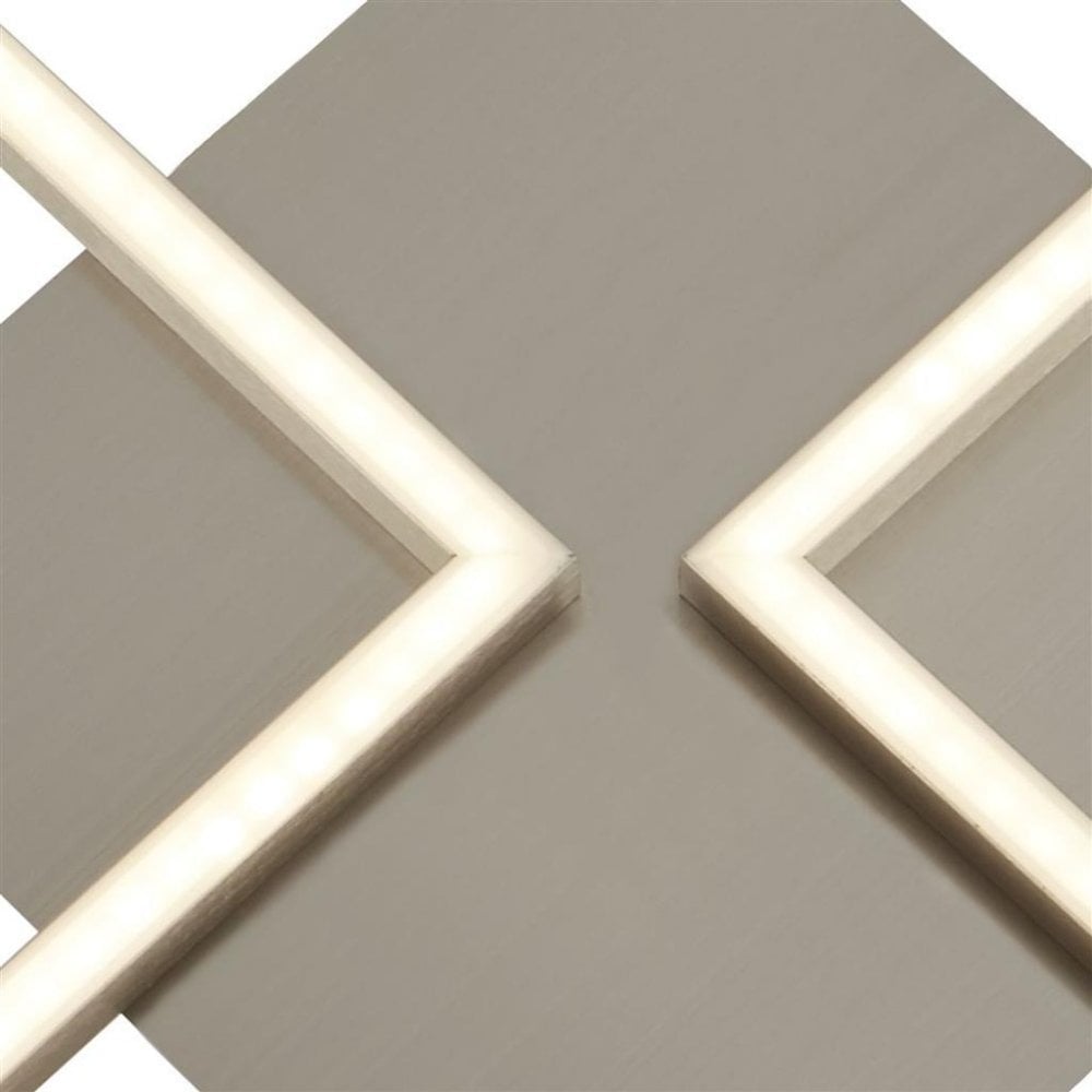 Searchlight Waltham 2 Light LED Wall Light - Satin Silver