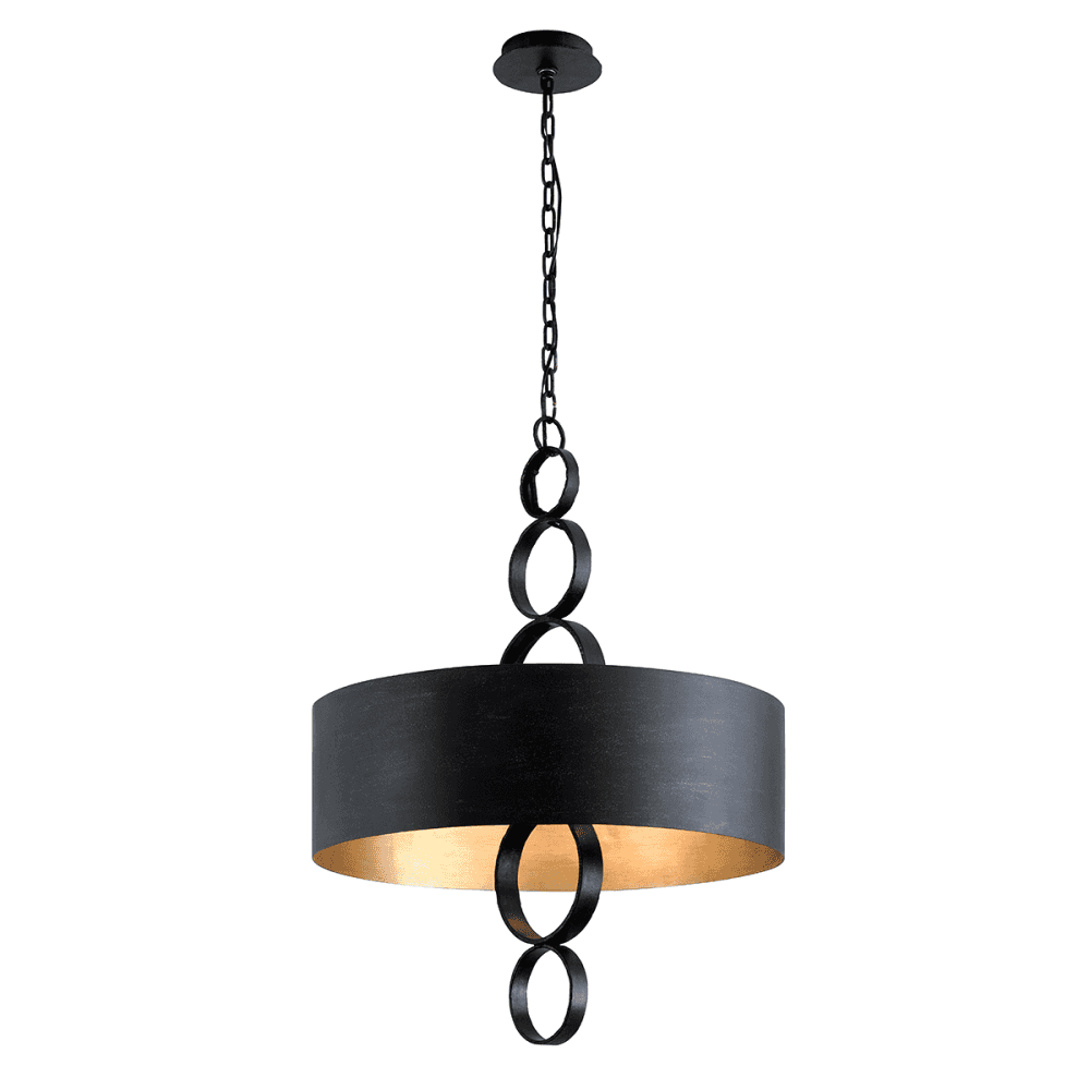Troy Rivington 6 Light Pendant - Charred Copper