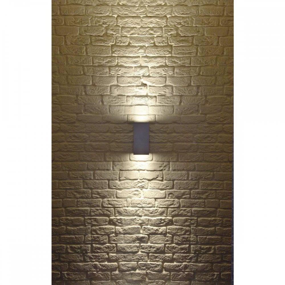 SLV Big Theo Outdoor Up/Down Wall Light - Silver-Grey - Mains