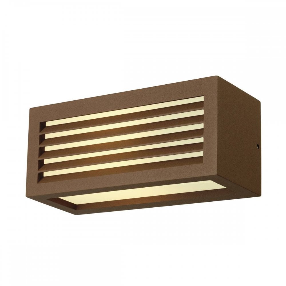 SLV Box-L Outdoor Wall Light - Rust - Mains