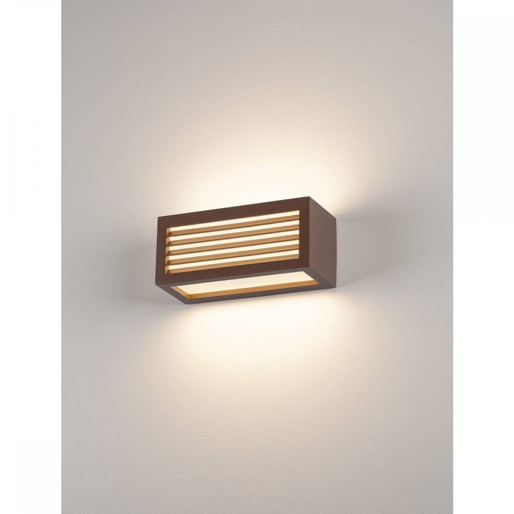 SLV Box-L Outdoor Wall Light - Rust - Mains