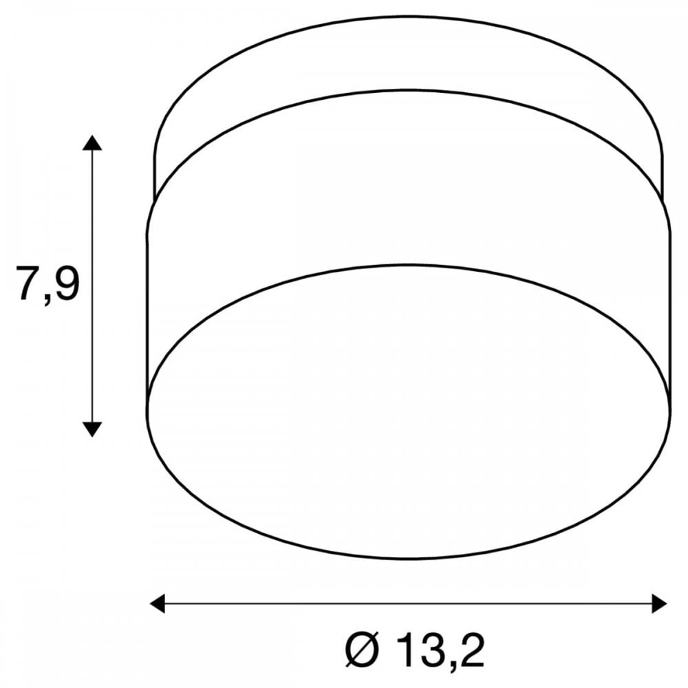 SLV Cyft CCT Wall/Ceiling Light - Black