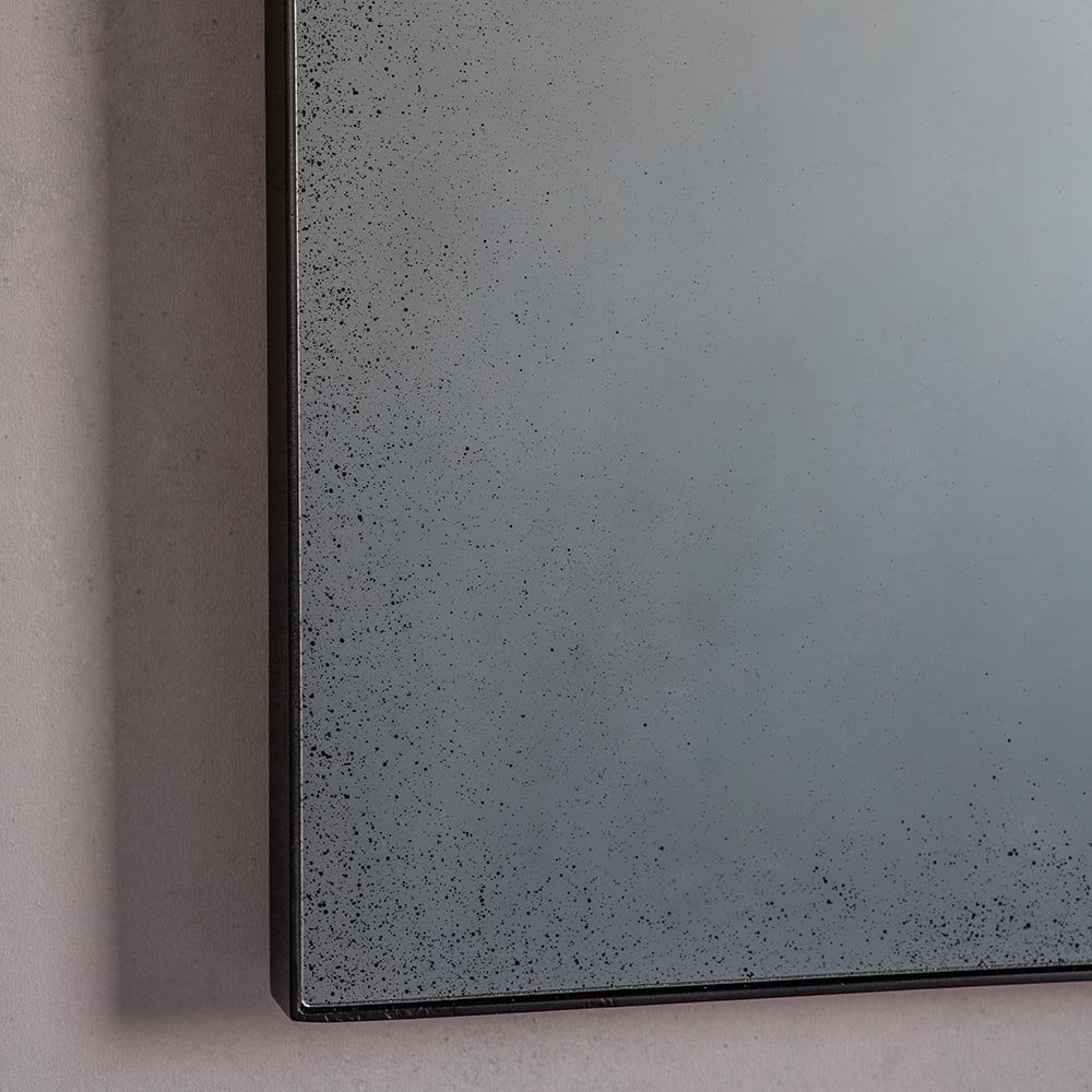 Mura Connolly Multi Panel Full Length Rectangle Wall Mirror - Matt Black & Antique Mirror