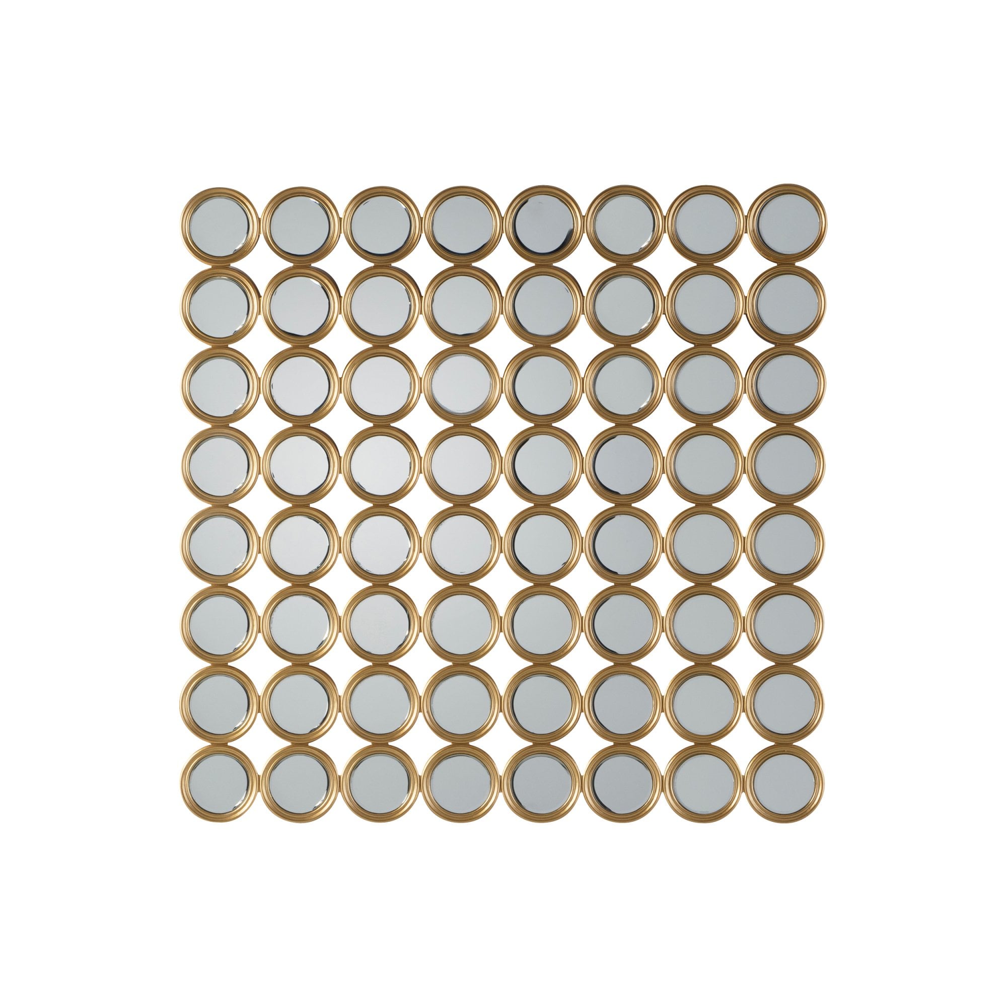 Mura Karrakatta Decorative Square Wall Mirror - Satin Gold