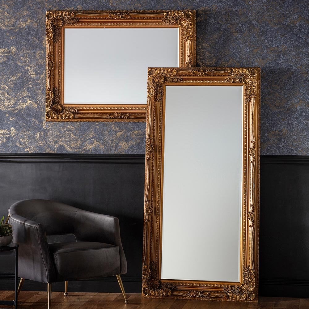 Mura Collier Medium Rectangle Wall Mirror - Gold Leaf
