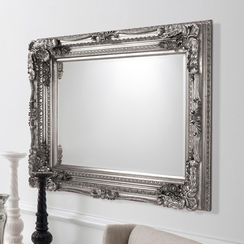 Mura Collier Medium Rectangle Wall Mirror - Silver Leaf
