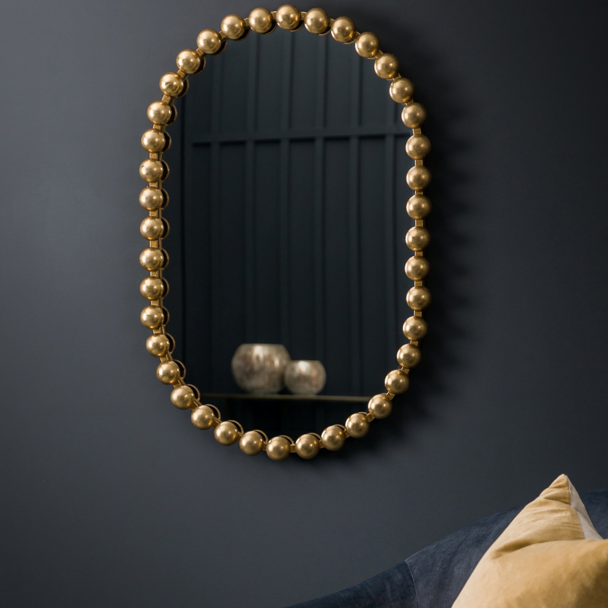 Mura Hayman Ellipse Wall Mirror - Aged Gold