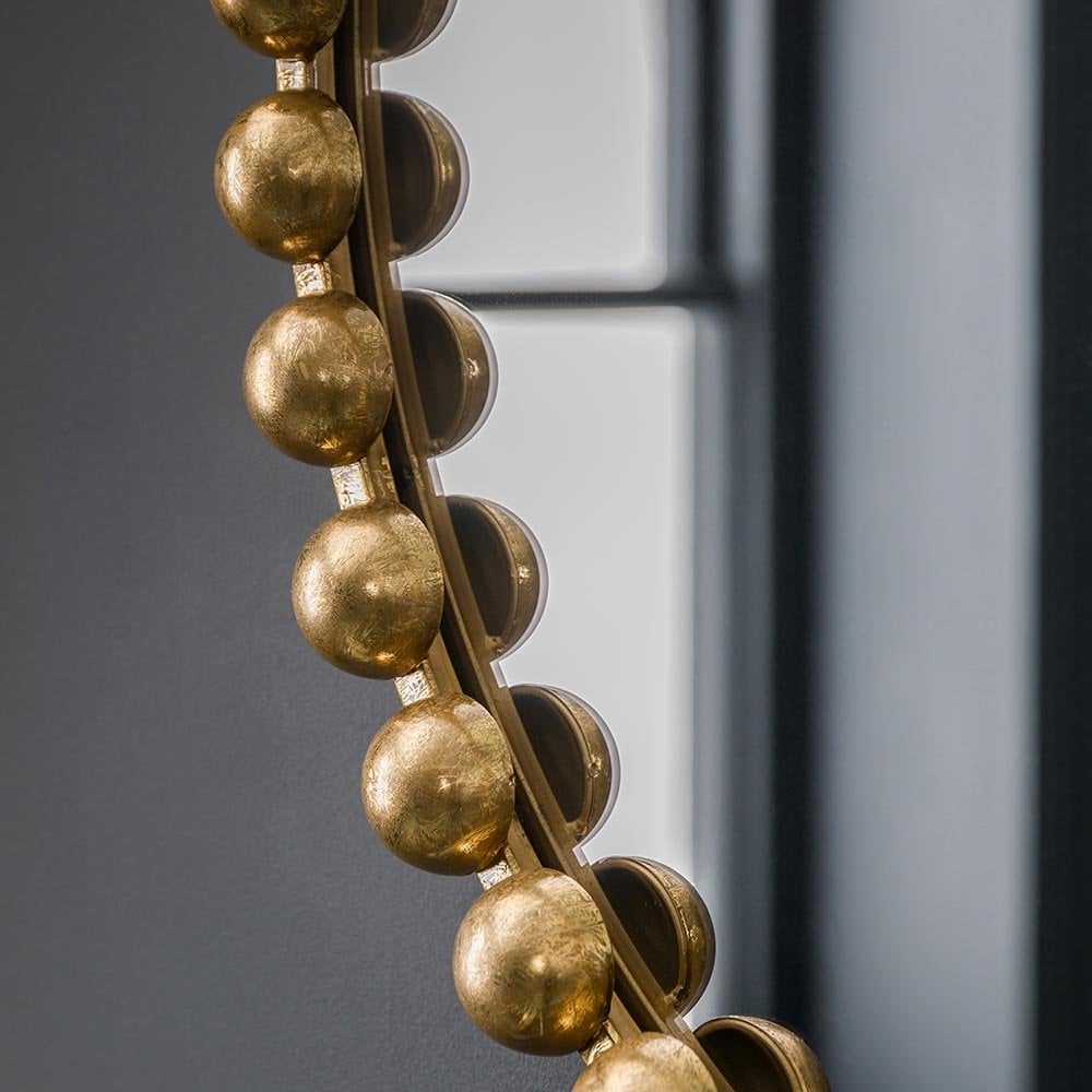 Mura Hayman Round Wall Mirror - Aged Gold