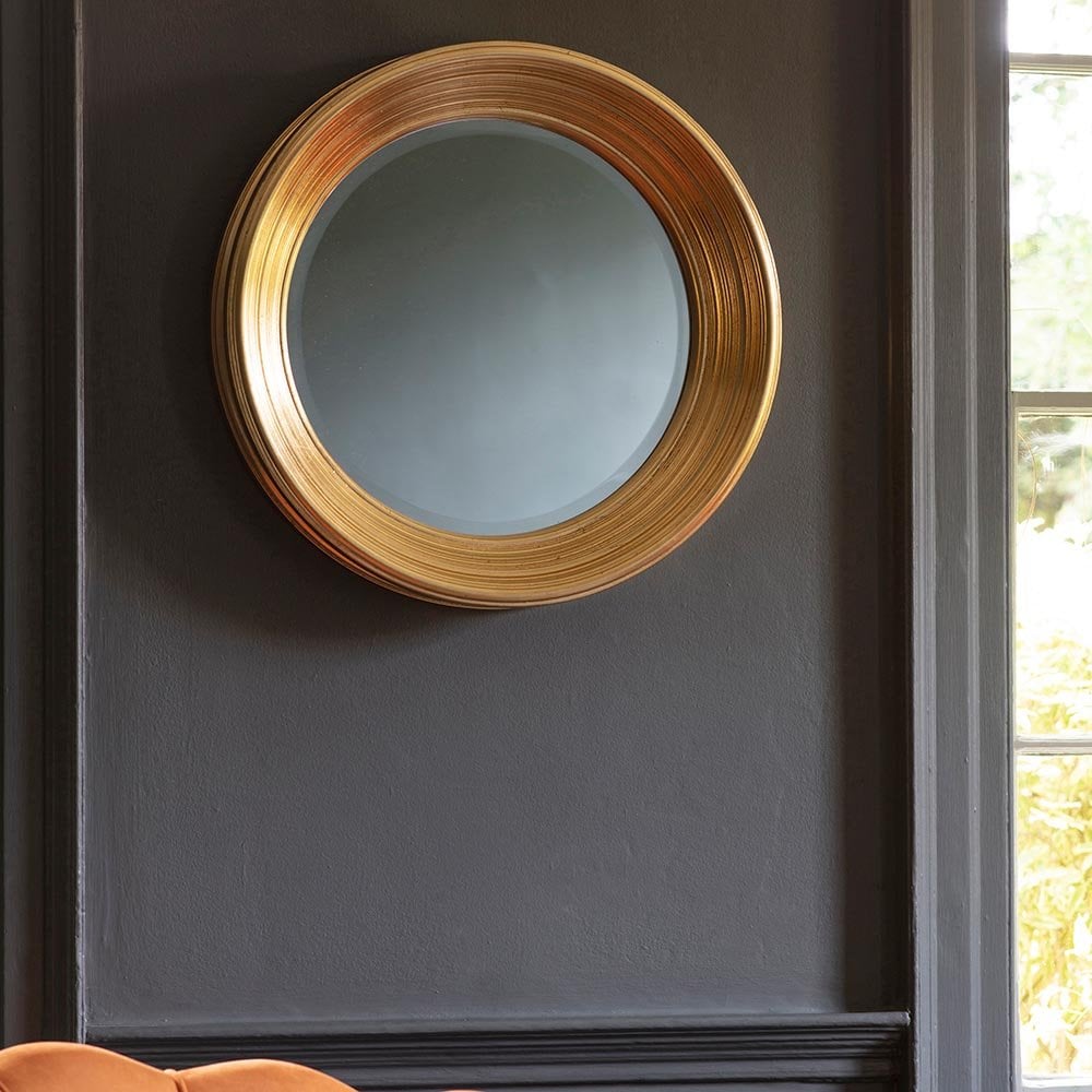 Mura Manning Round Wall Mirror - Gold Leaf