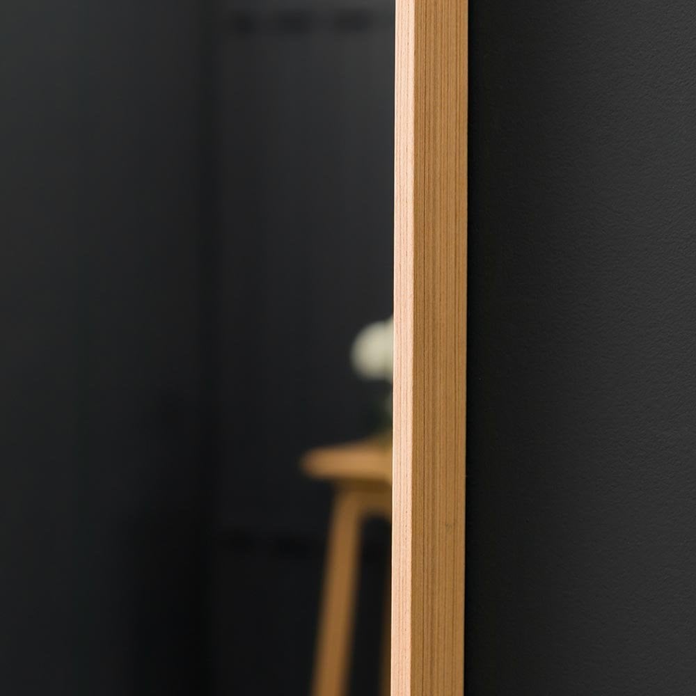 Mura Hope Rectangle Wall Mirror - Oak Veneer