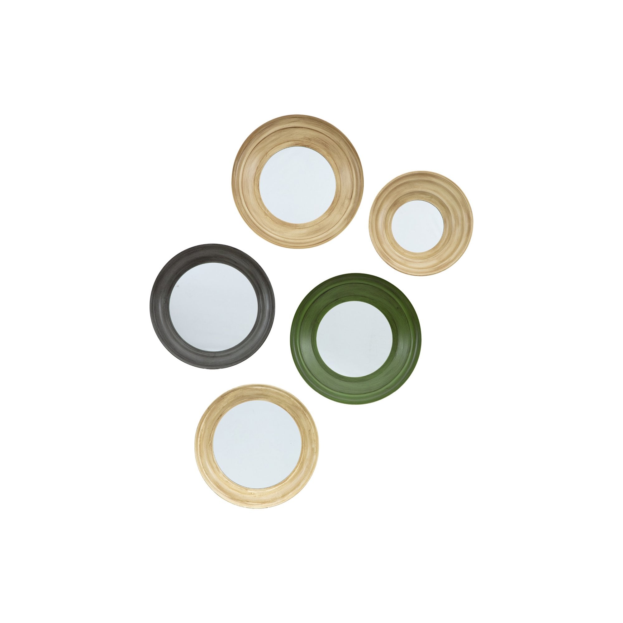 Mura Clement 5 Scatter Wall Mirror Set - Multi Colour