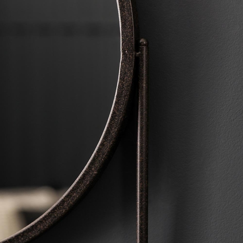 Mura Gugeri Wall Mirror With Shelf - Charcoal Black