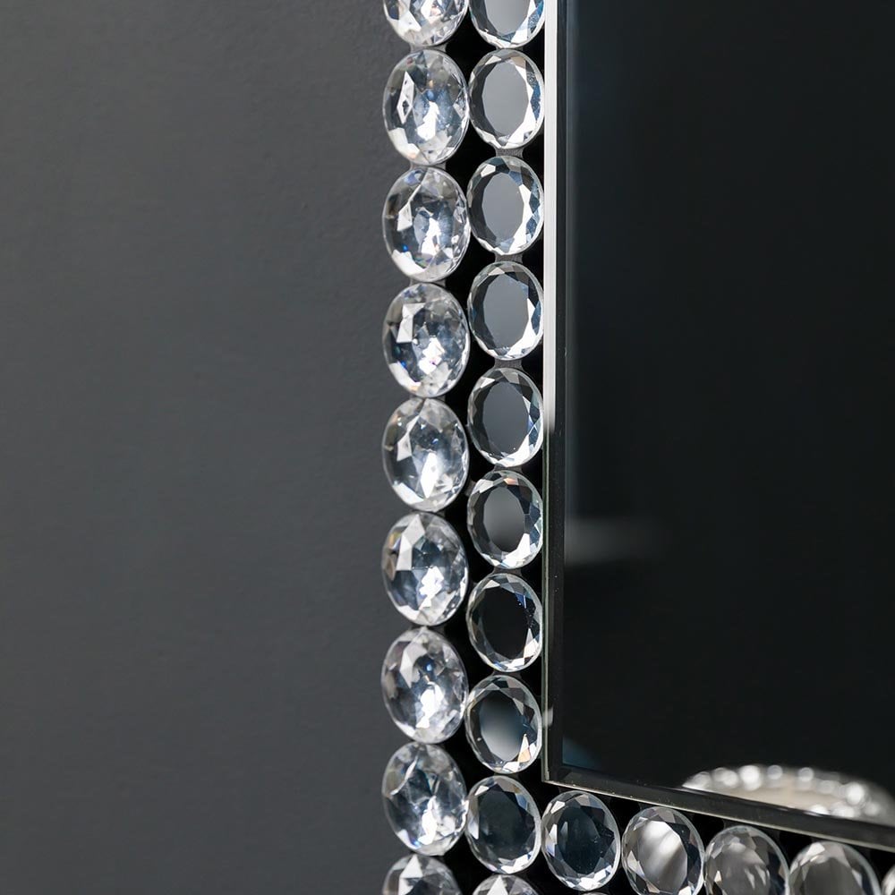 Mura Barrack Rectangle Wall Mirror - Clear Faceted Frame