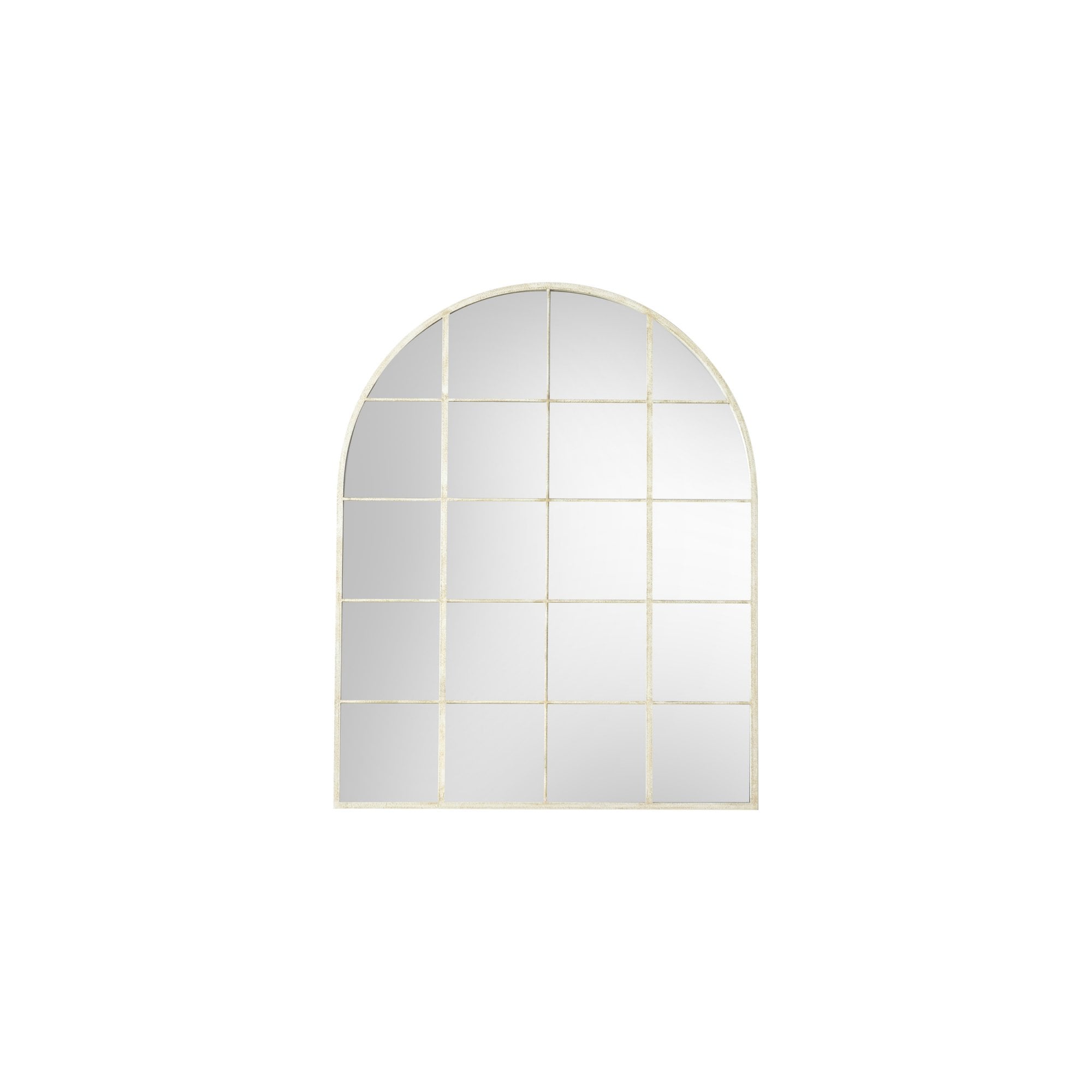 Mura Brookton Arch Window Wall Mirror - Matt White