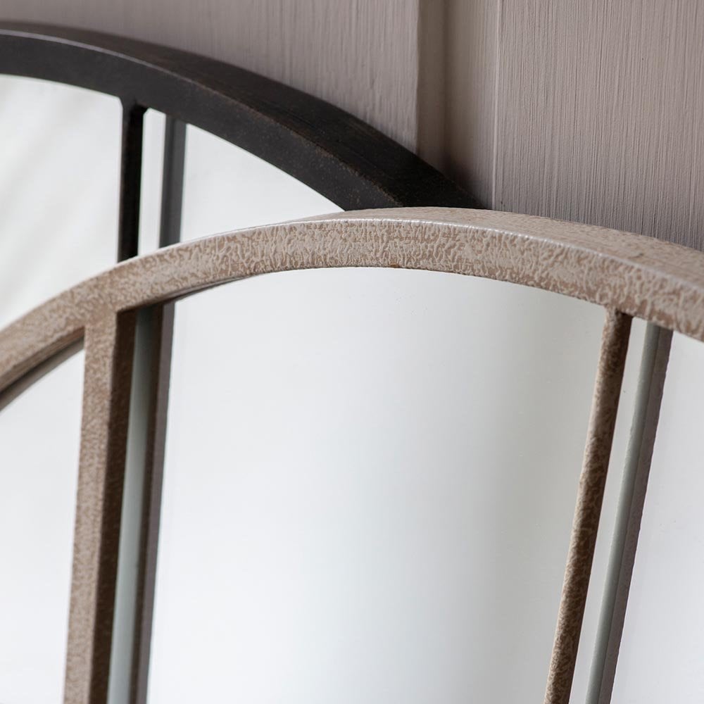 Mura Brookton Arch Window Wall Mirror - Matt White