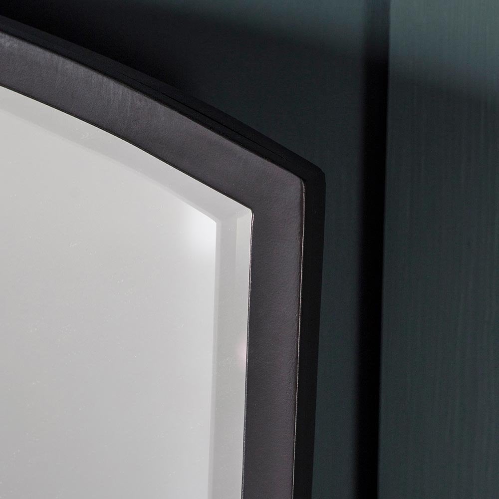 Mura Oxford Tall Arch Full Length Wall Mirror - Aged Black