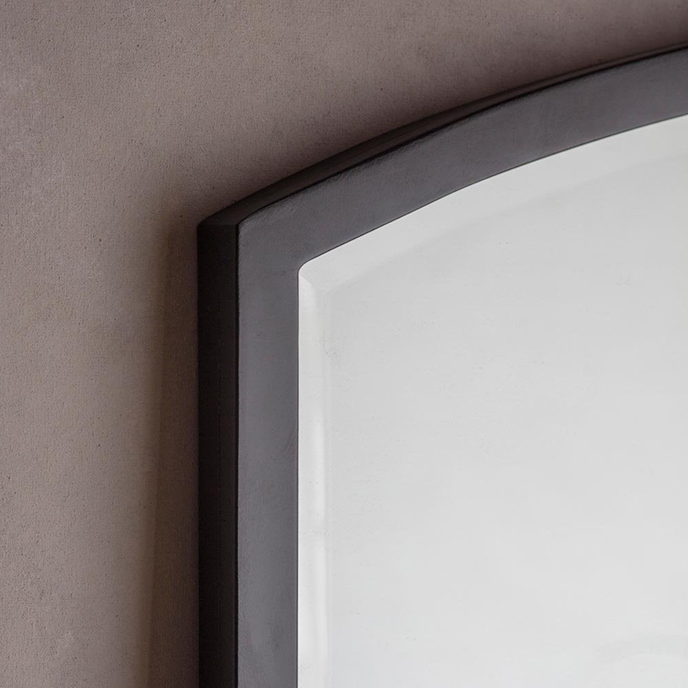 Mura Oxford Tall Arch Full Length Wall Mirror - Aged Black