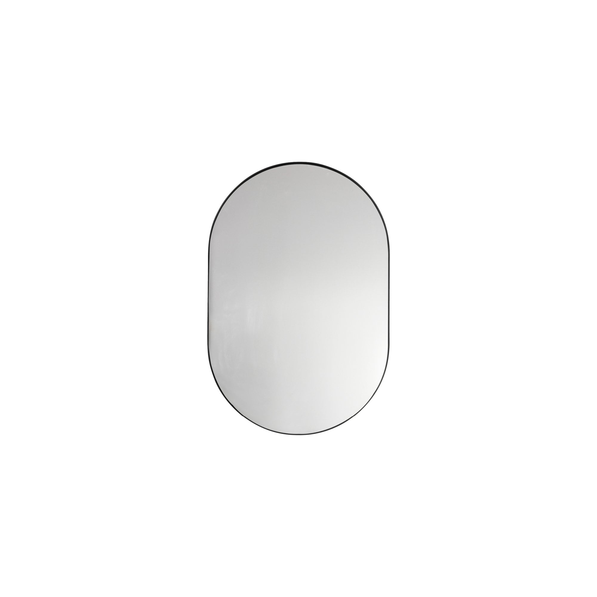 Mura Albert Ellipse Wall Mirror - Matt Black