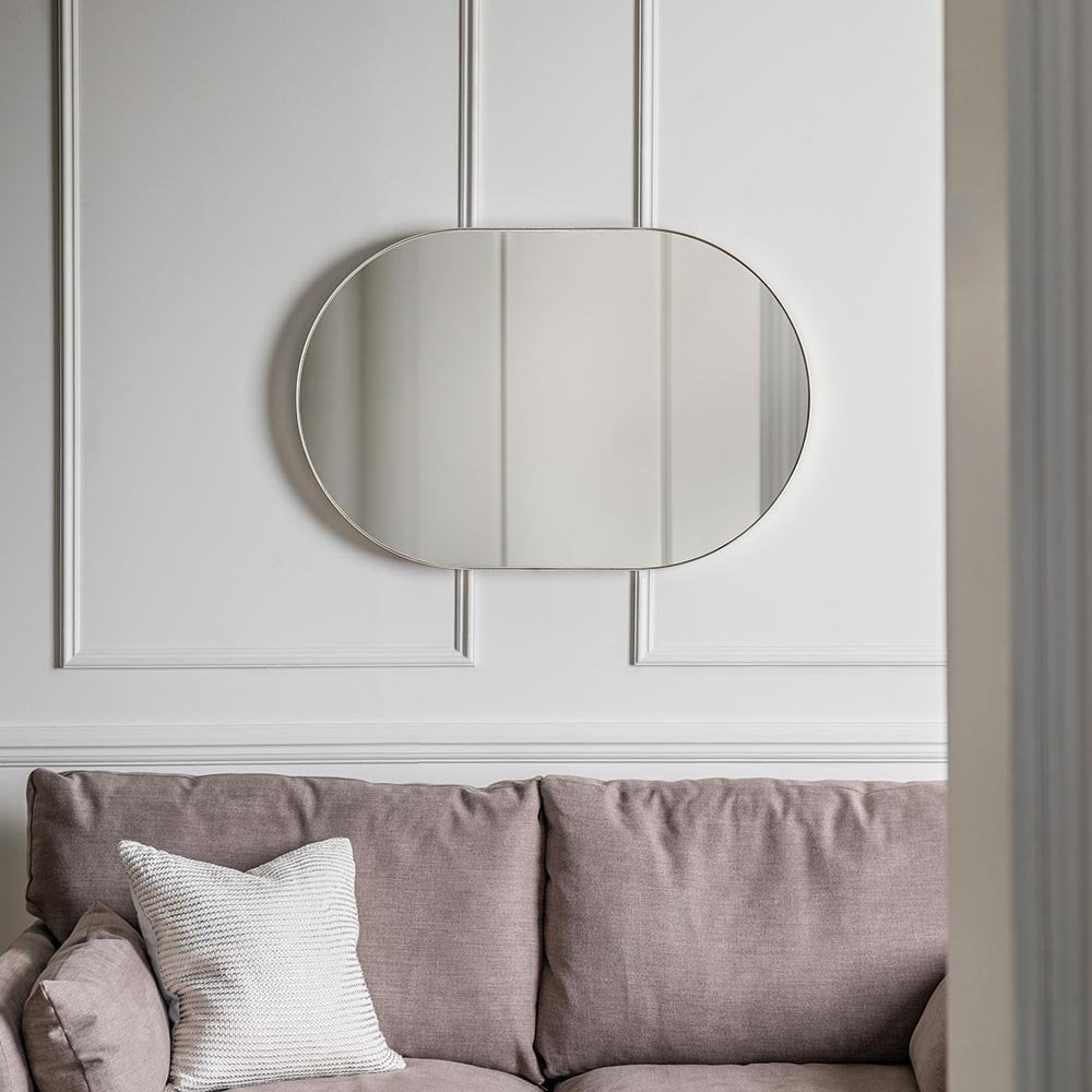 Mura Albert Ellipse Wall Mirror - Champagne Gold Paint