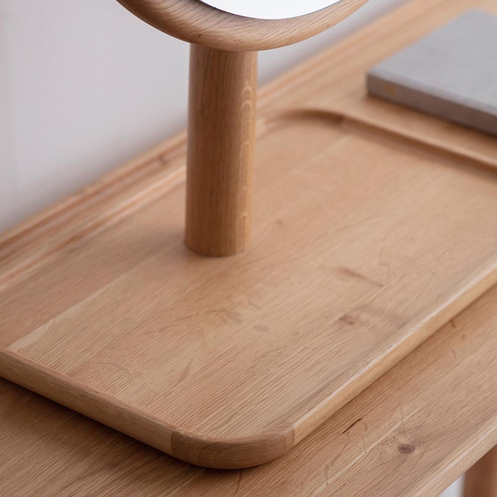 Mura Edward Table Top Mirror - Solid Oak