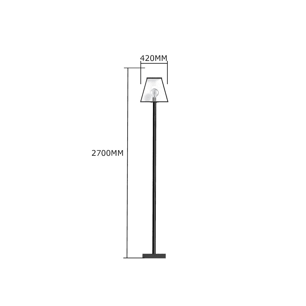 Harte Contemporary 2.7m Lamp Post - Galvanised Steel