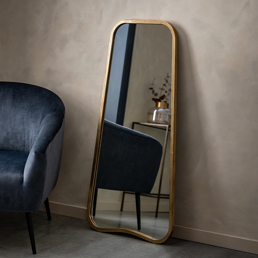 Mura Carr Tapered Full Length Leaner Mirror - Distressed Gold
