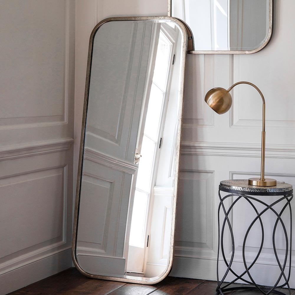 Mura Creek Full Length Leaner Mirror - Distressed Champagne Gold