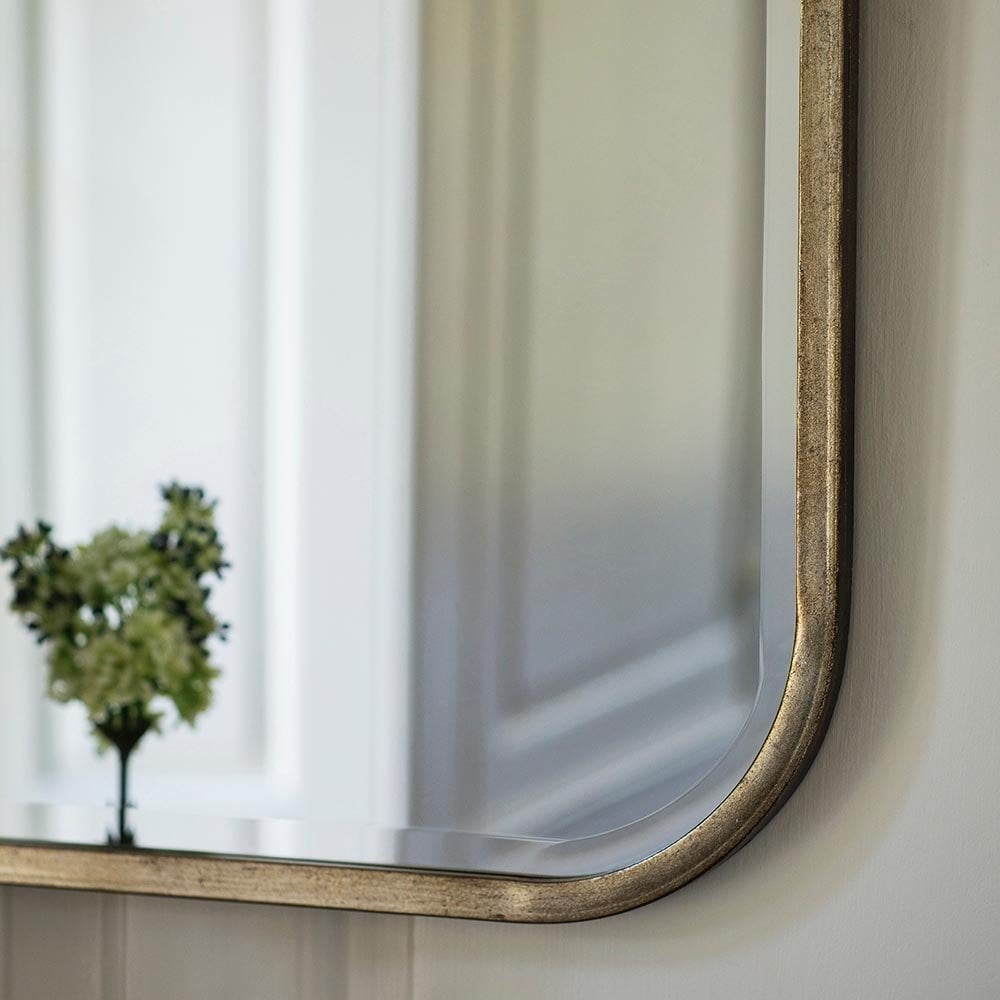 Mura Creek Medium Wall Mirror - Distressed Champagne Gold