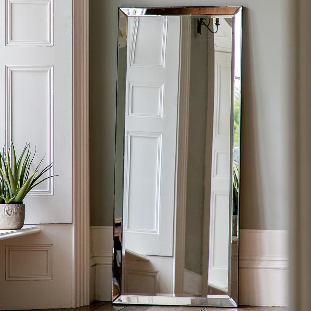 Mura Charlotte Full Length Wall Mirror - Matt Black Edge