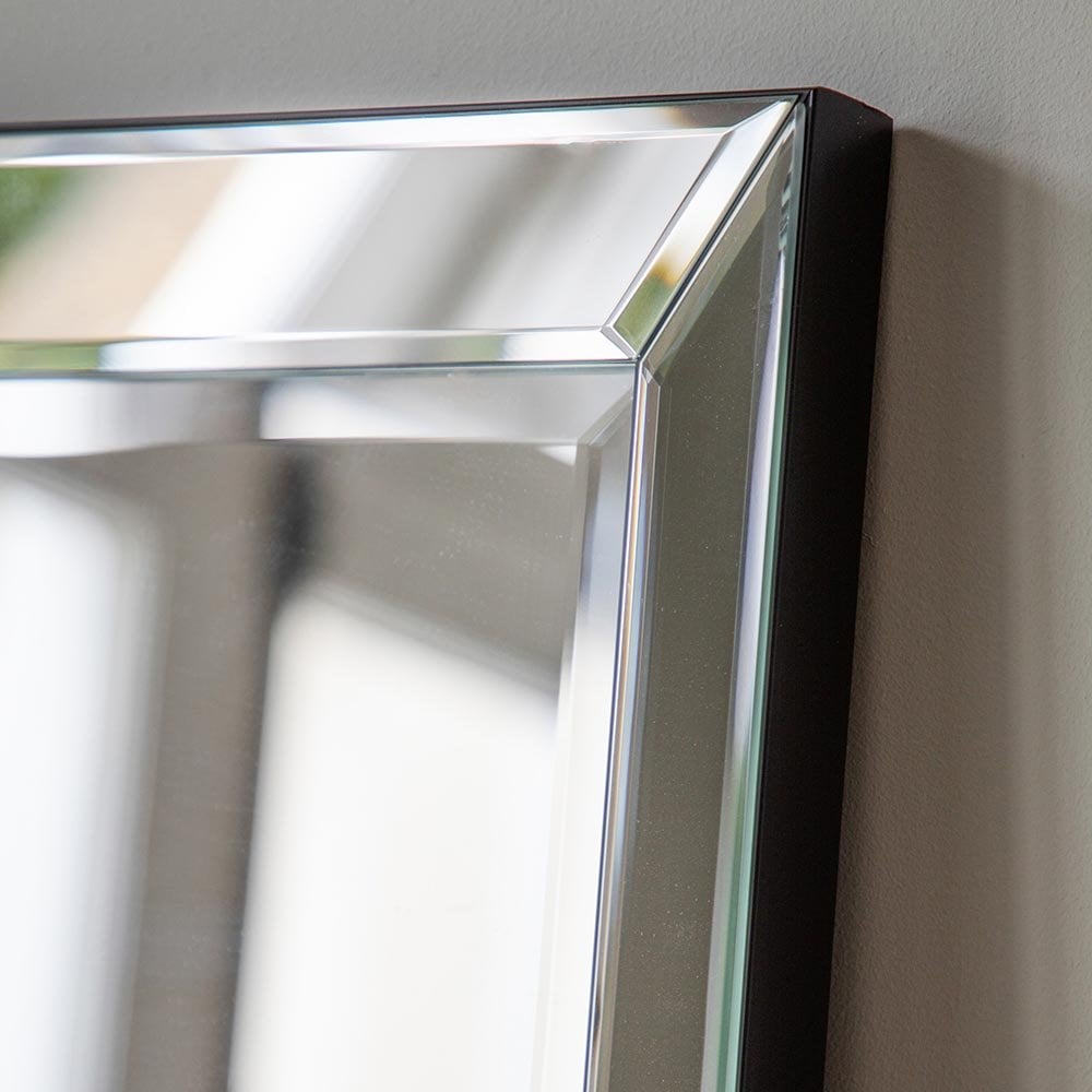 Mura Charlotte Full Length Wall Mirror - Matt Black Edge