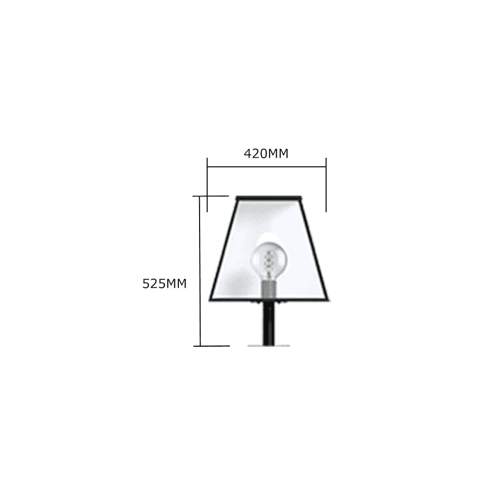 Harte Contemporary 0.53m Pier Light - Galvanised Steel