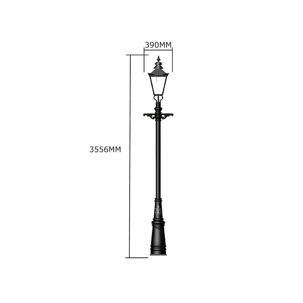 Harte Victorian Traditional 3.5m Lamp Post - Cast Iron