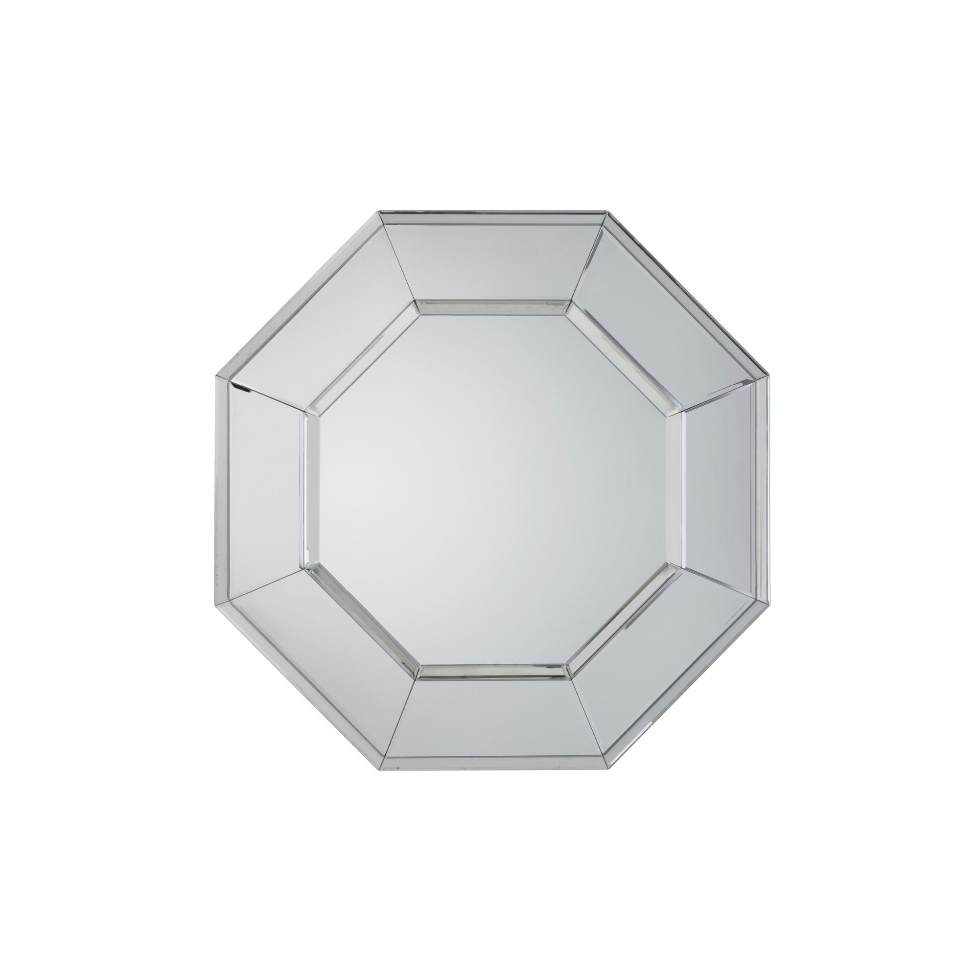 Mura Bridge Octagon Wall Mirror - Black & Clear Glass