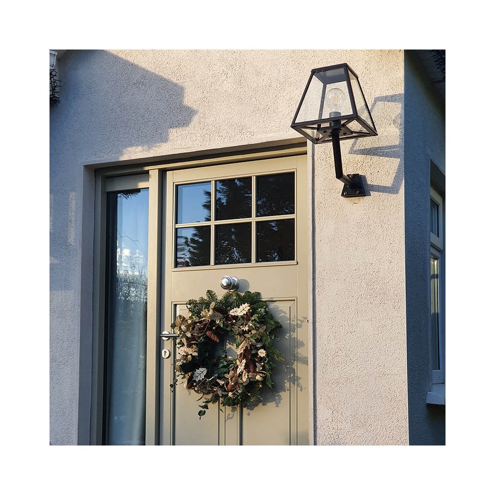 Harte Contemporary 0.5m Wall Light - Galvanised Steel With Wall Bracket