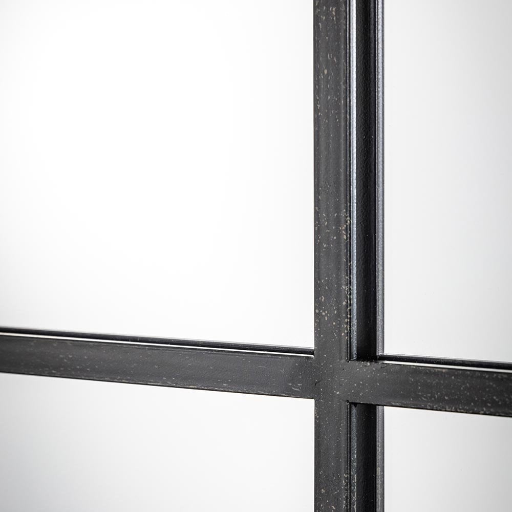 Mura Margaret Large Rectangle Full Length Wall Mirror - Aged Black