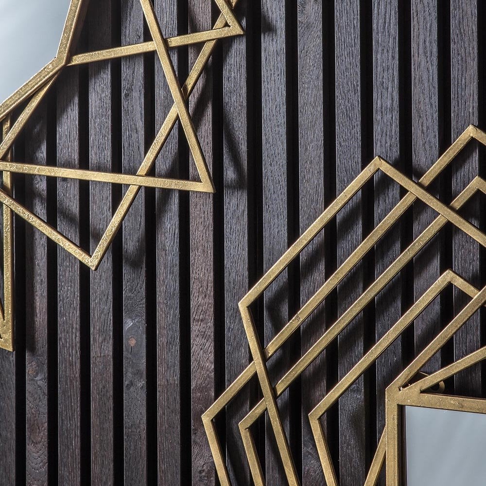 Mura Forbes Rectangle Wall Mirror - Aged Gold