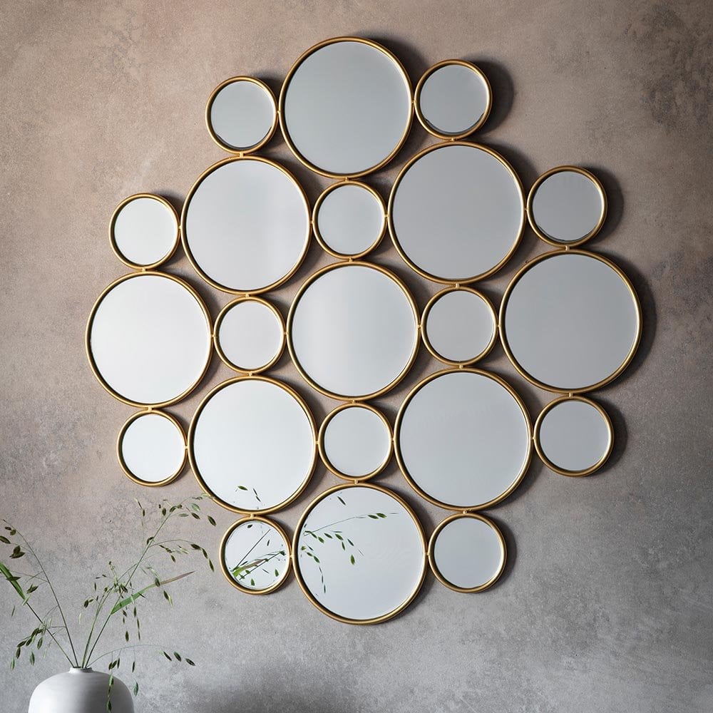 Mura Waymouth Interlinking Decorative Wall Mirror - Satin Gold