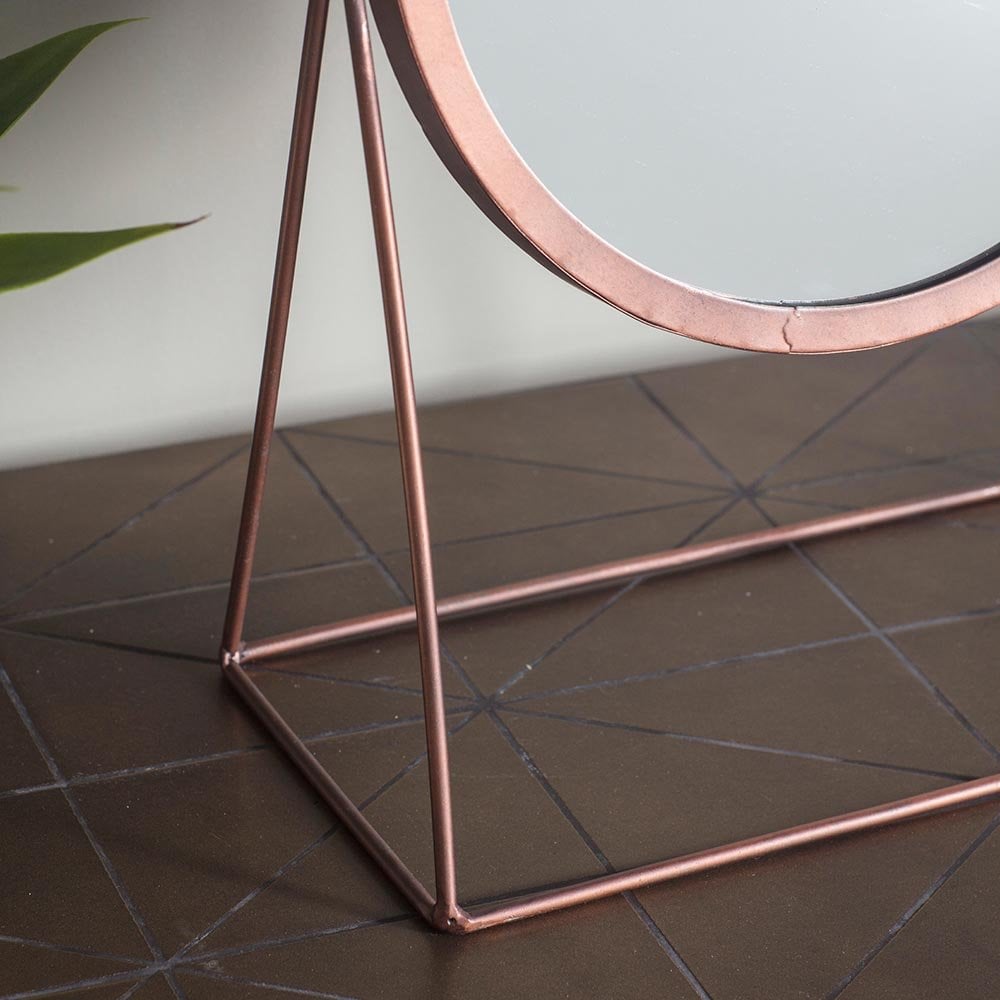 Mura Morphett Table Top Mirror - Aged Copper