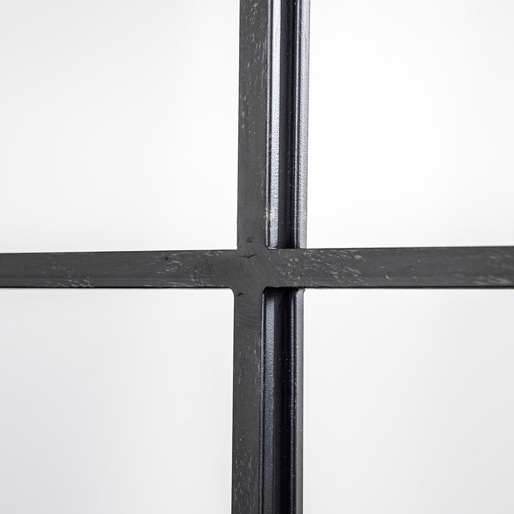 Mura Bondi Window Wall Mirror - Aged Black