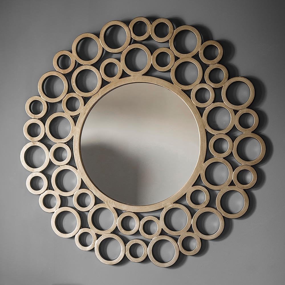 Mura Hoddle Round Wall Mirror - Warm Gold
