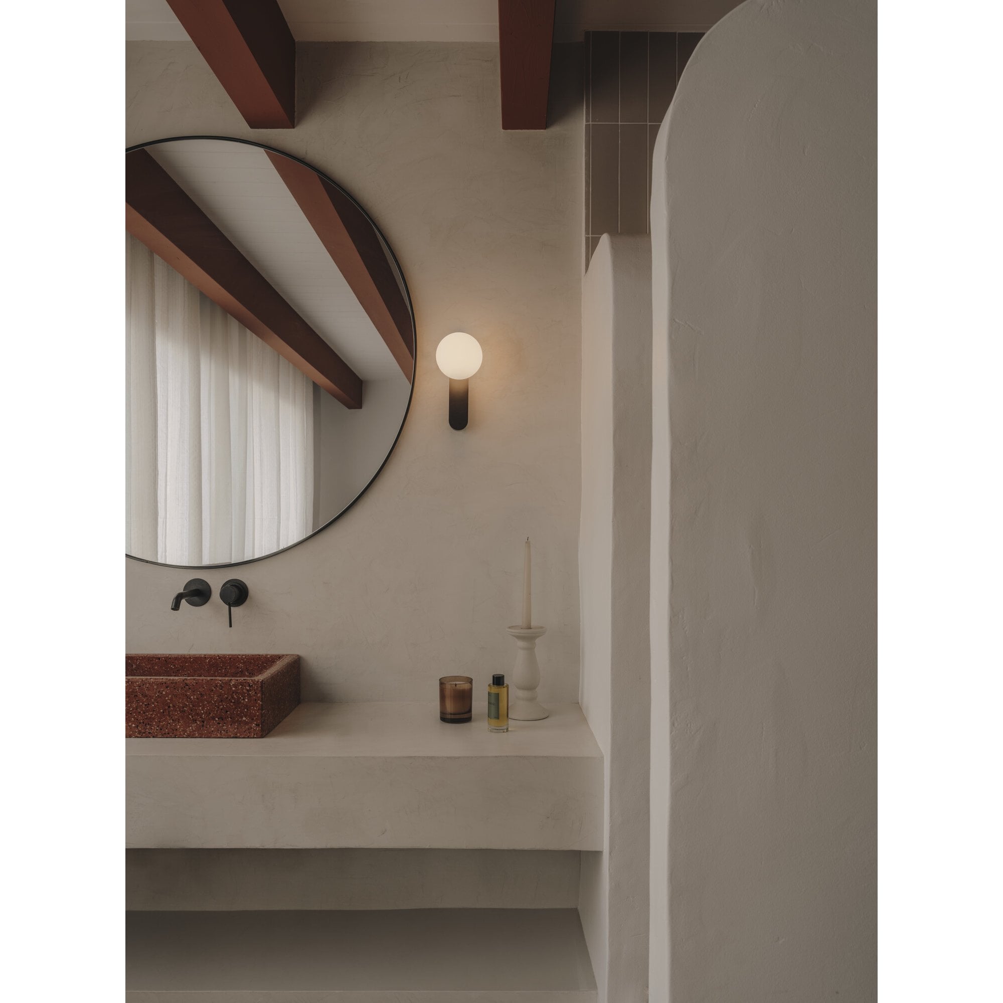 LedsC4 Perlina IP44 Wall Light - Black