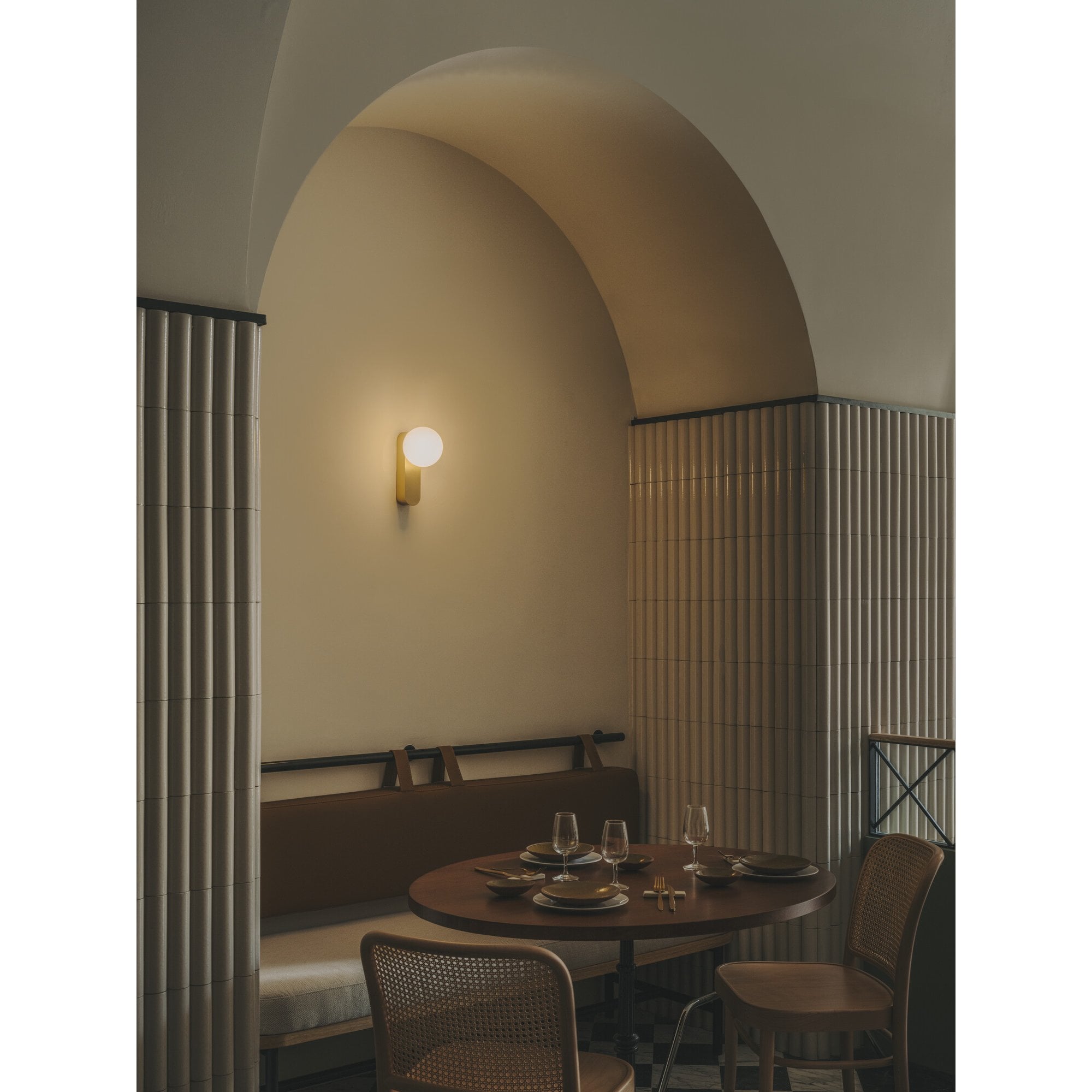 LedsC4 Perlina IP44 Wall Light - Matte Gold